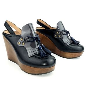 See By Chloe Slingback Wooden Wedge Heels EU38